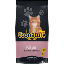 ECONATURE PLUS YAVRU KURU KEDİ MAMASI (KİTTEN) TAVUK ETLİ 15KG ECONATURE PLUS YAVRU KURU KEDİ MAMASI (KİTTEN) TAVUK ETLİ 15KG
