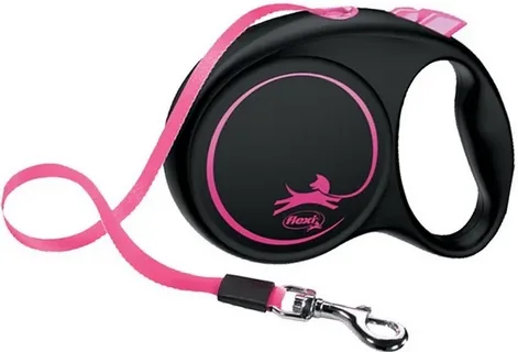 FLEXİ BLACK DESİGN L BEDEN PEMBE 5MT ŞERİT TASMA FLEXİ BLACK DESİGN L BEDEN PEMBE 5MT ŞERİT TASMA