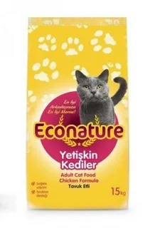 ECONATURE YETİŞKİN KURU KEDİ MAMASI (ADULT CAT) SARI AMBALAJ TAVUK ETLİ 15 KG