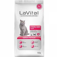 LAVİTAL SOMONLU KISIRLAŞTILMIŞ (STERİLİSED)  YETİŞKİN KEDİ MAMASI 12KG