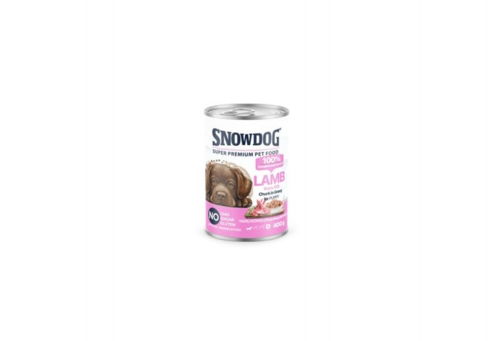SNOW DOG PREMİUM PARÇA YAVRU KUZU ETLİ 400GR
