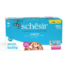 SCHESİR TAM VE DENGELİ TON BALIKLI PİŞİRME SUYUNDA KEDİ KONSERVESİ MULTİPACK 6X50G SCHESİR TAM VE DENGELİ TON BALIKLI PİŞİRME SUYUNDA KEDİ KONSERVESİ MULTİPACK 6X50G