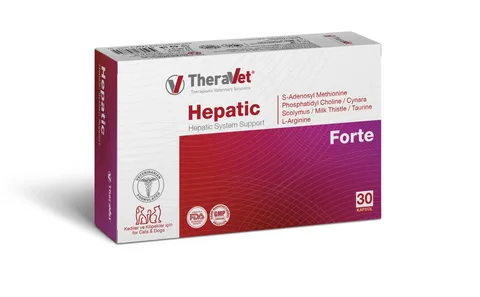 THERAVET HEPATİC FORTE KEDİ VE KÖPEKLER İÇİN KARACİĞER DESTEKLEYİCİ 30 KAPSÜL